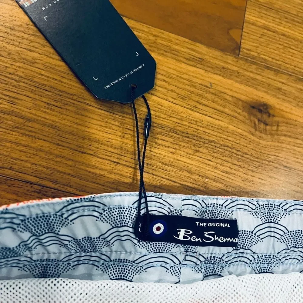 Ben Sherman men’s classic wave swim trunks size XL